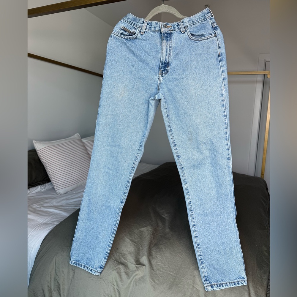 VINTAGE CALVIN KLEIN JEANS 10 90s 100% Cotton Double Stonewash Union Made in USA